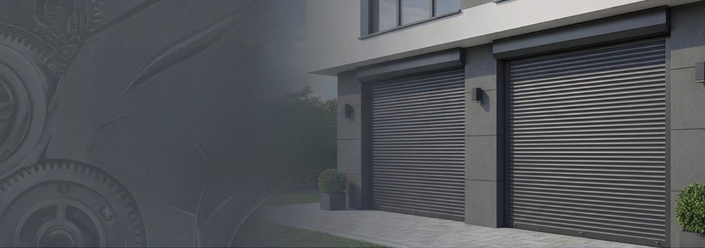 Modern home with Inferno-Roll fire-resistant roll shutters installed on windows and doors
