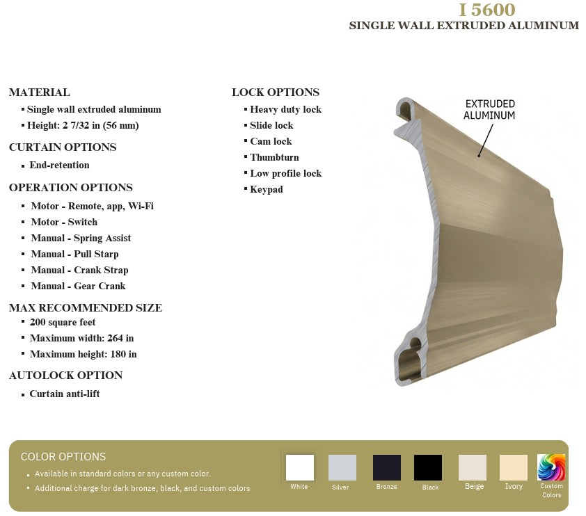 I 5600 SINGLE WALL EXTRUDED ALUMINUM