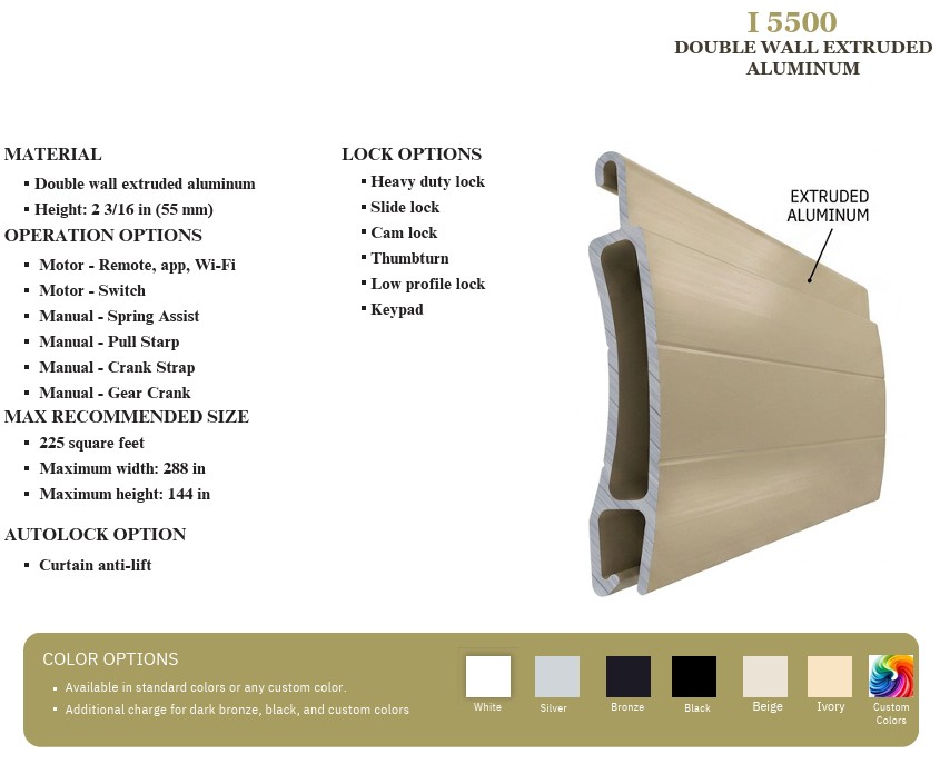 I 5500 DOUBLE WALL EXTRUDED ALUMINUM