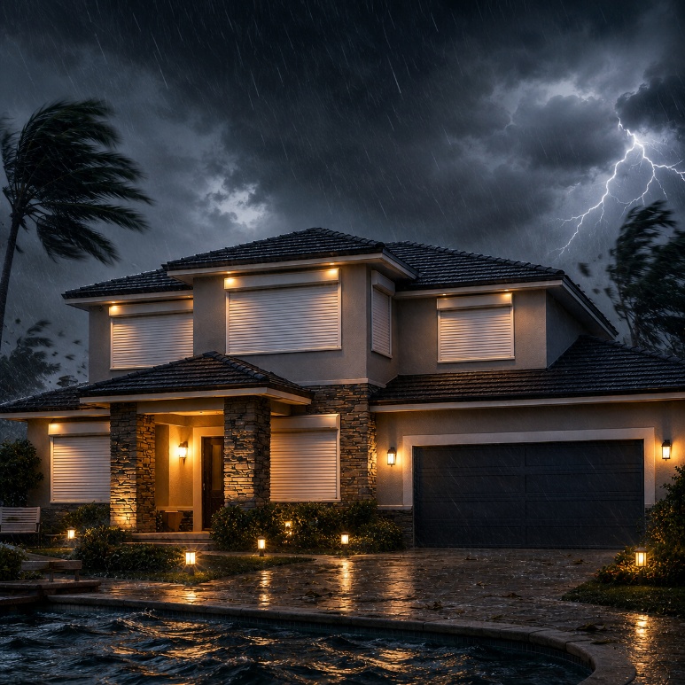 Hurricane/ Storm Shutter — Inferno-Roll roll shutter system